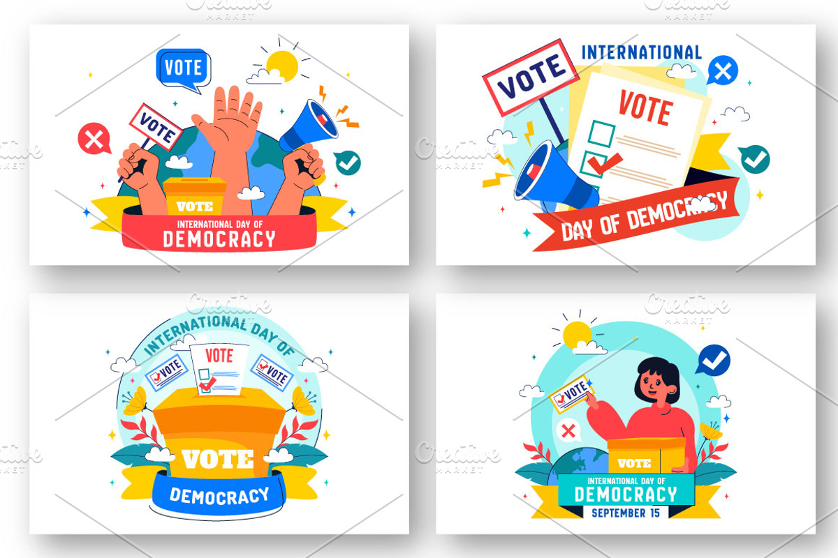 10 Day of Democracy Illustration, a Person Illustration by denayunebgt (Photo 3 of 4)
