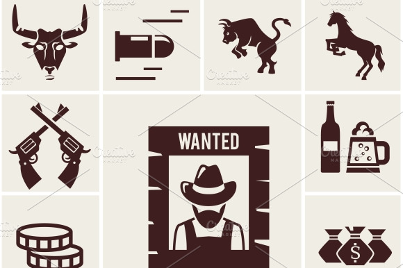 Wild West Wanted Poster Icon