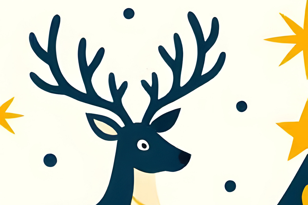 Christmas Delight in Blue and Gold, a Decorative Illustration by Sharon Schwalbe (Photo 5 of 5)