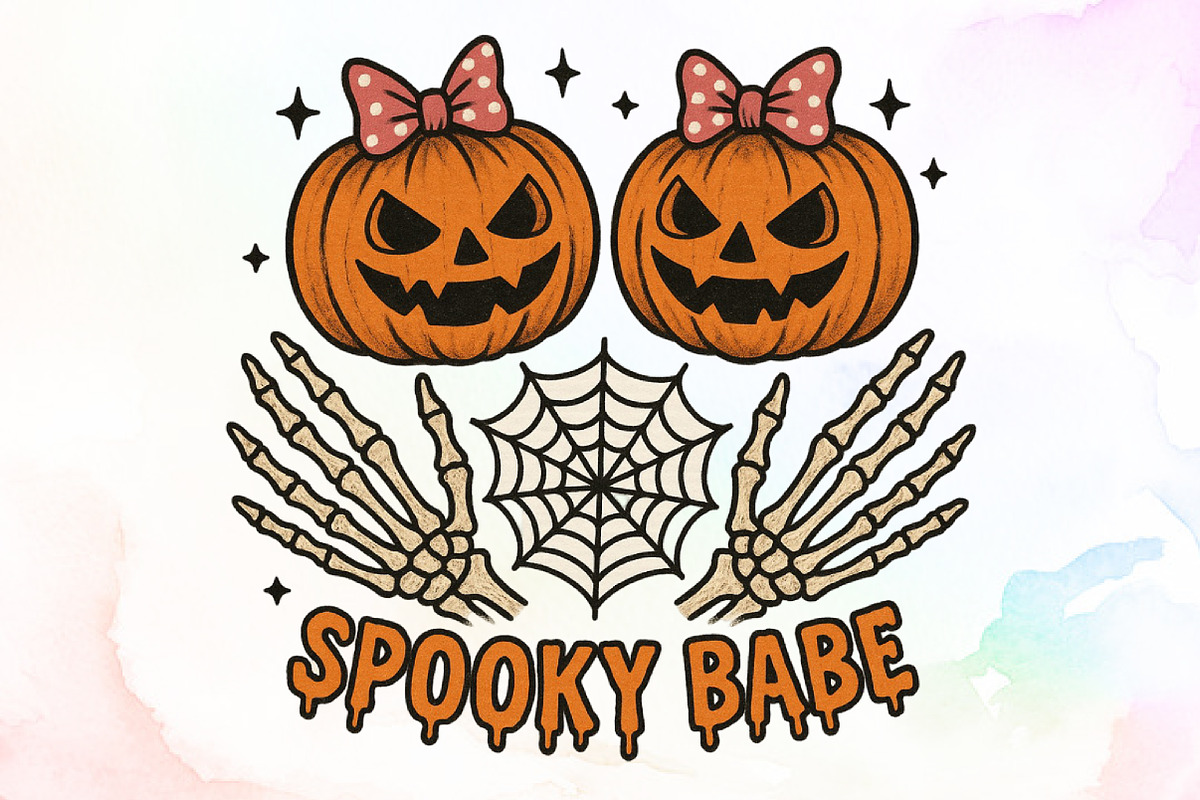 Spooky Babe Png, Skeleton Halloween, an Illustration by Sublimation Artist (Photo 1 of 9)