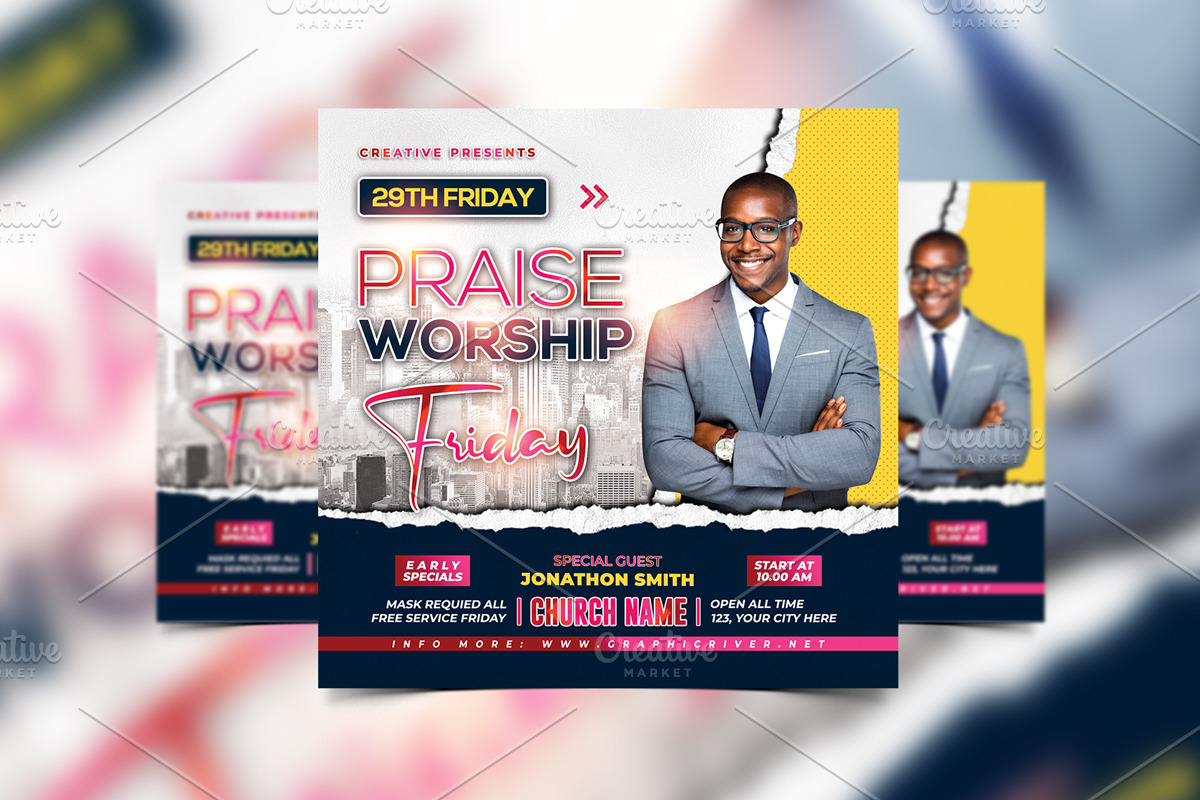 20 Church Flyers Bundle, a Flyer Template by StarPixles11 (Photo 15 of 15)