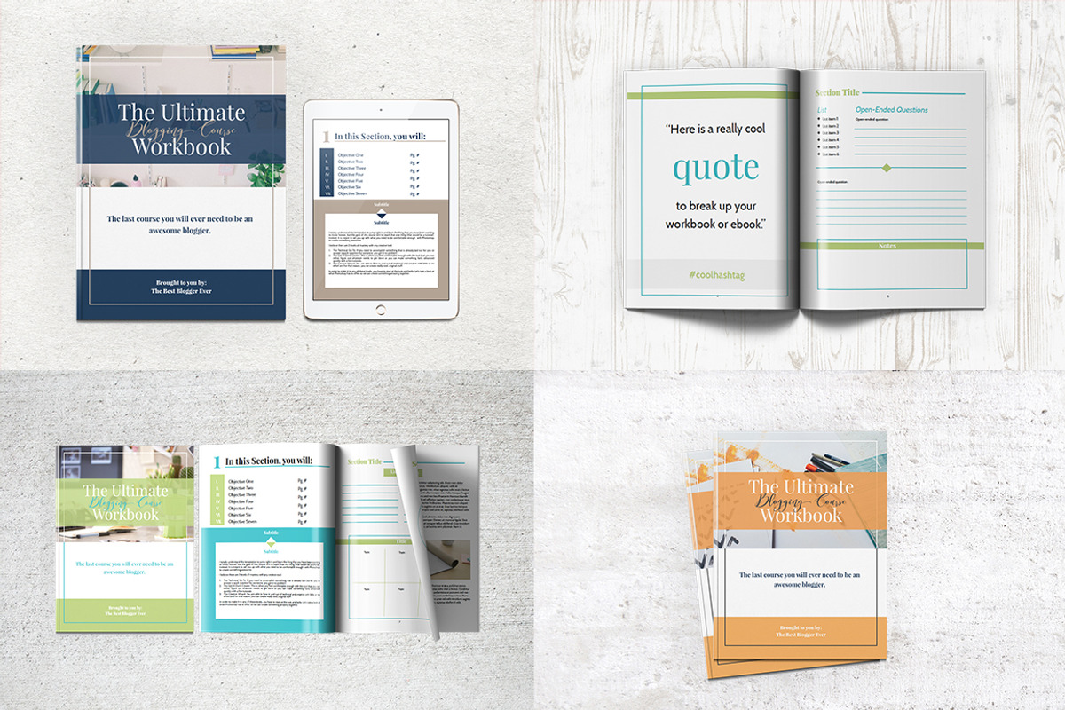 Boxy Workbook & Layout Template, a Presentation Template by BMAYS Design (Photo 3 of 6)