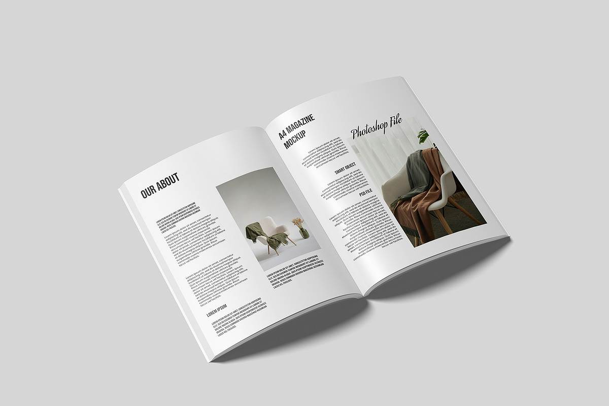 A4 Magazine Mockup, a Books & Magazine Mockup by Graphicbars (Photo 3 of 16)