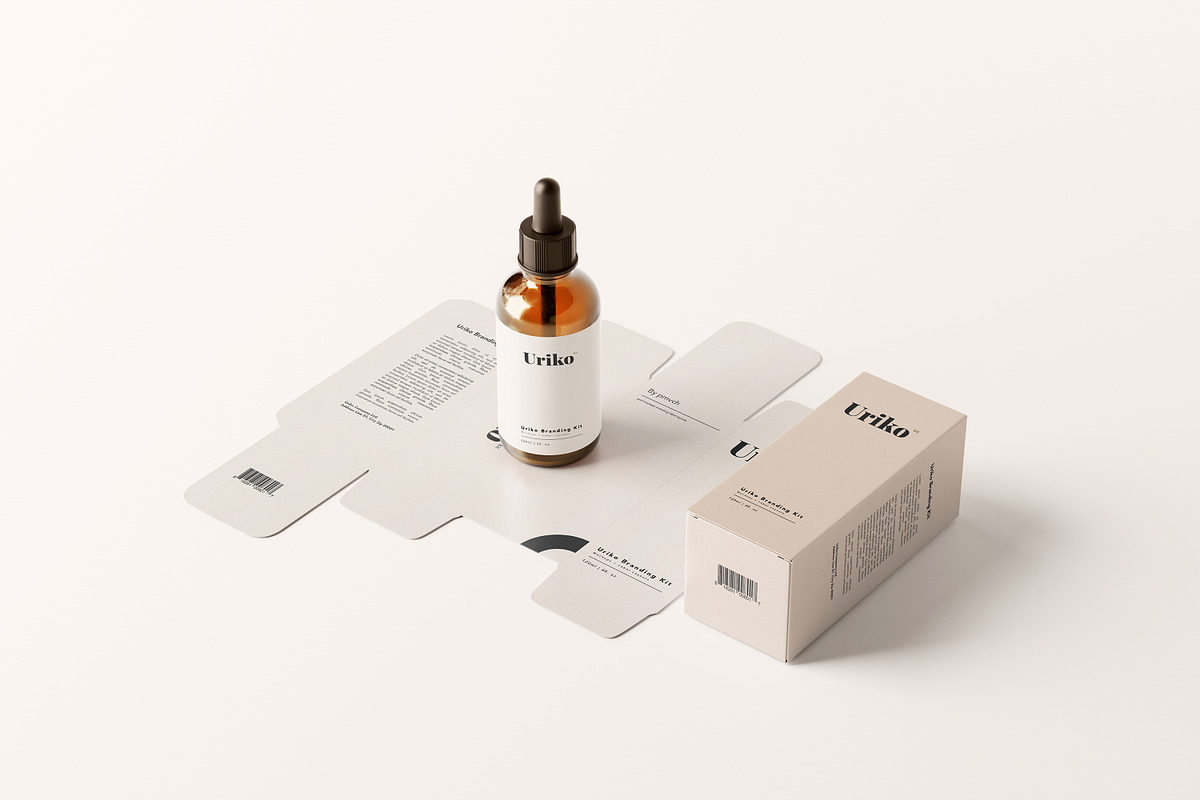 Uriko - Cosmetic Branding Kit, a Packaging Mockup by pmvch (Photo 9 of 26)