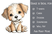 Watercolor Puppies Clipart, an Illustration by Pixels.Craft (Thumbnail 3 of 6)