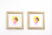 two gold frames mockup minimal, a Print Template by Leo Flo Mockups (Thumbnail 2 of 2)