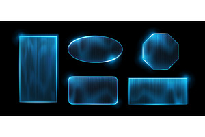 Ribbed glass frames with glossy neon, an Illustration by art PVP - market