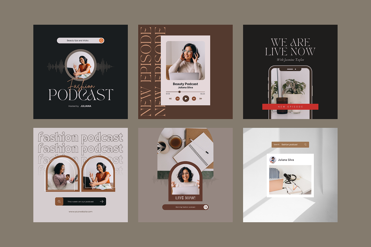 Podcast Canva Instagram Post, a Social Media Template by Angkalimabelas (Photo 5 of 8)