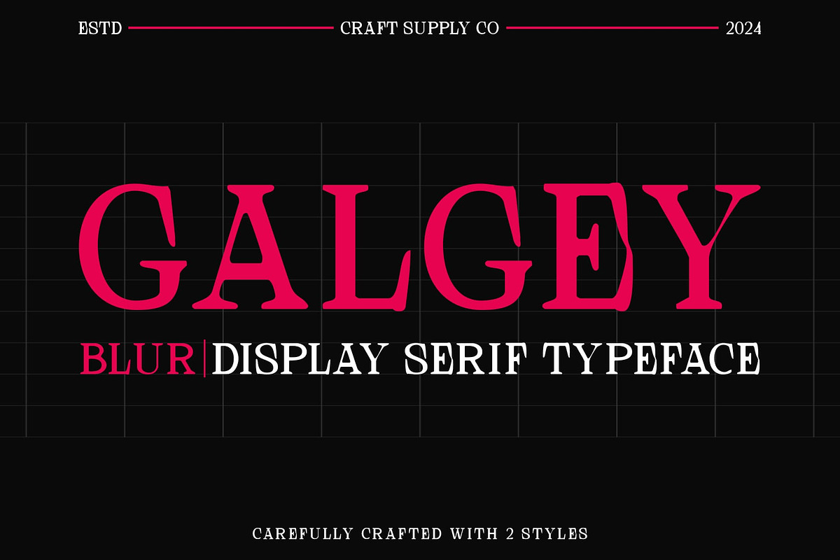 Galgey Blur, a Serif Font by Craft Supply Co. (Photo 1 of 8)