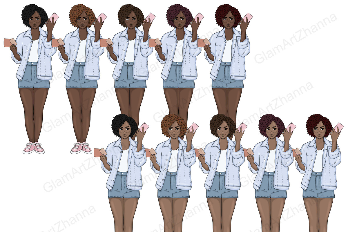 Travel Girl Clipart, a Person Illustration by GlamArtZhanna (Photo 4 of 5)