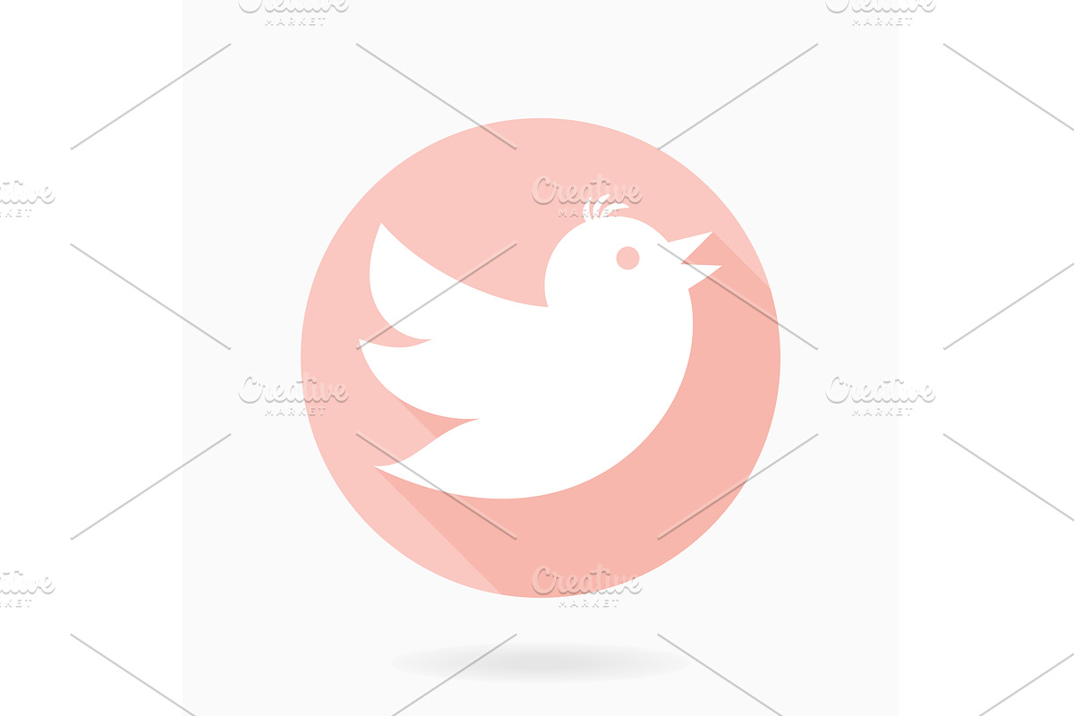 Flying Bird Flat Icon, an Outline Icon by FineArtStudio (Photo 1 of 3)