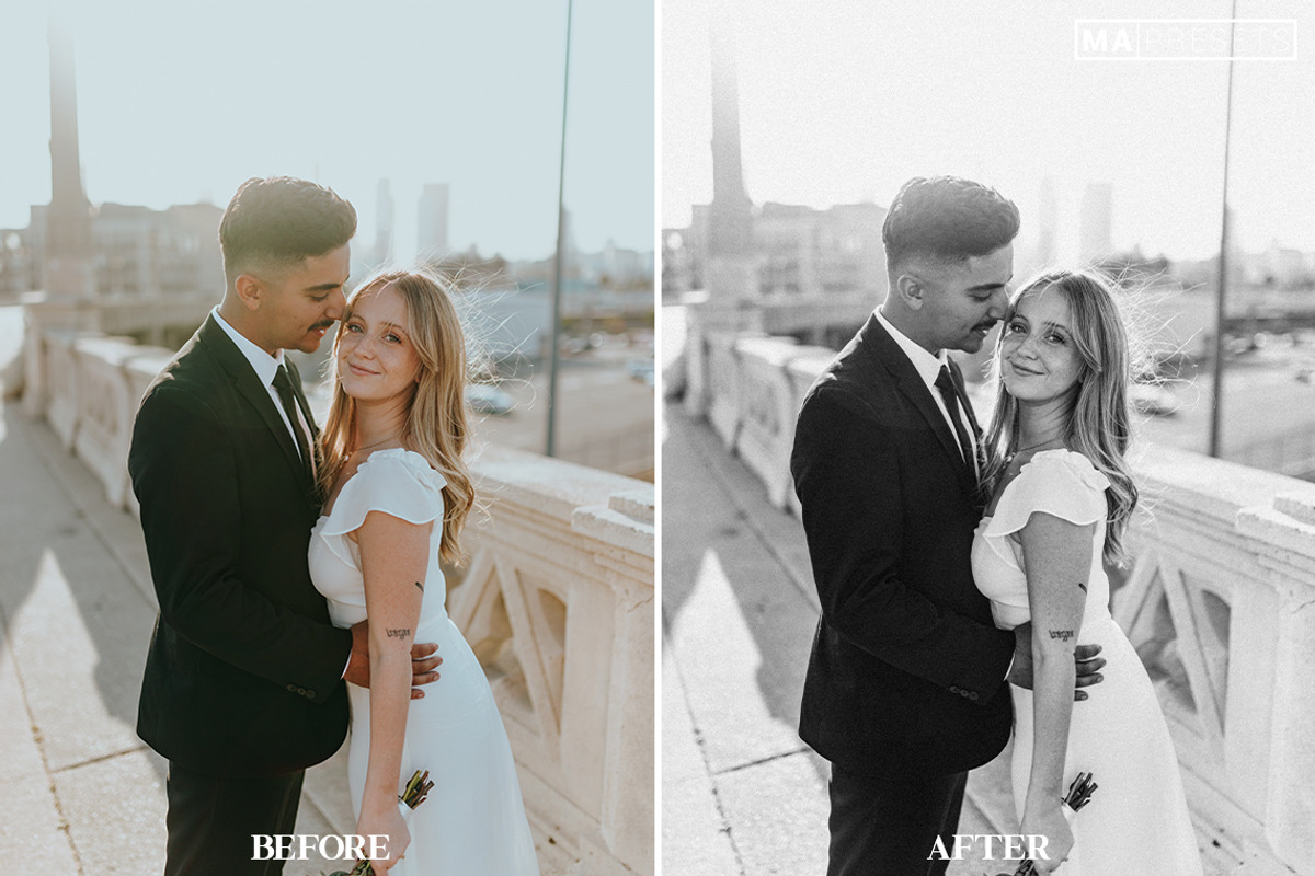 10 B&W Wedding Lightroom Presets, a Preset Add-On by MaPresets (Photo 8 of 18)