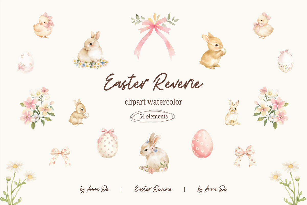 EASTER WATERCOLOR COLLECTION, an Object Graphic by Ann Creative (Photo 1 of 10)