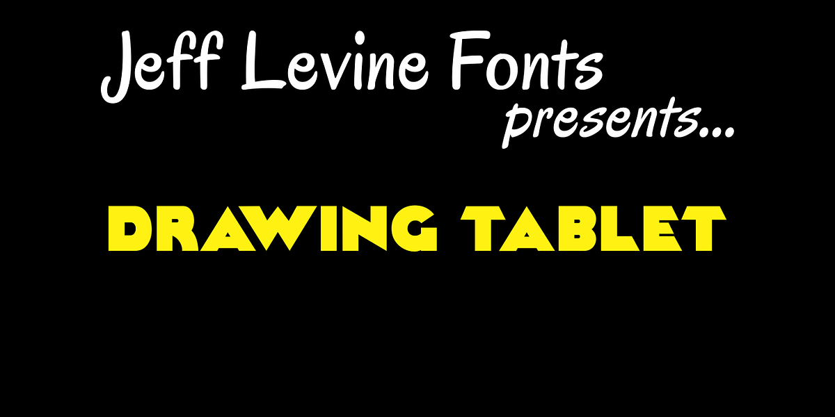 Drawing Tablet JNL, a Sans Serif Font by Jeff Levine Fonts