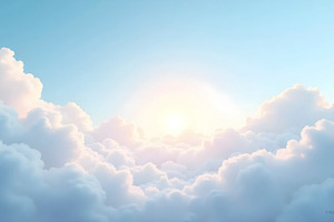 Peaceful Blue Cloudy Sky for Nature, a Photo by LOGOCREATIVE