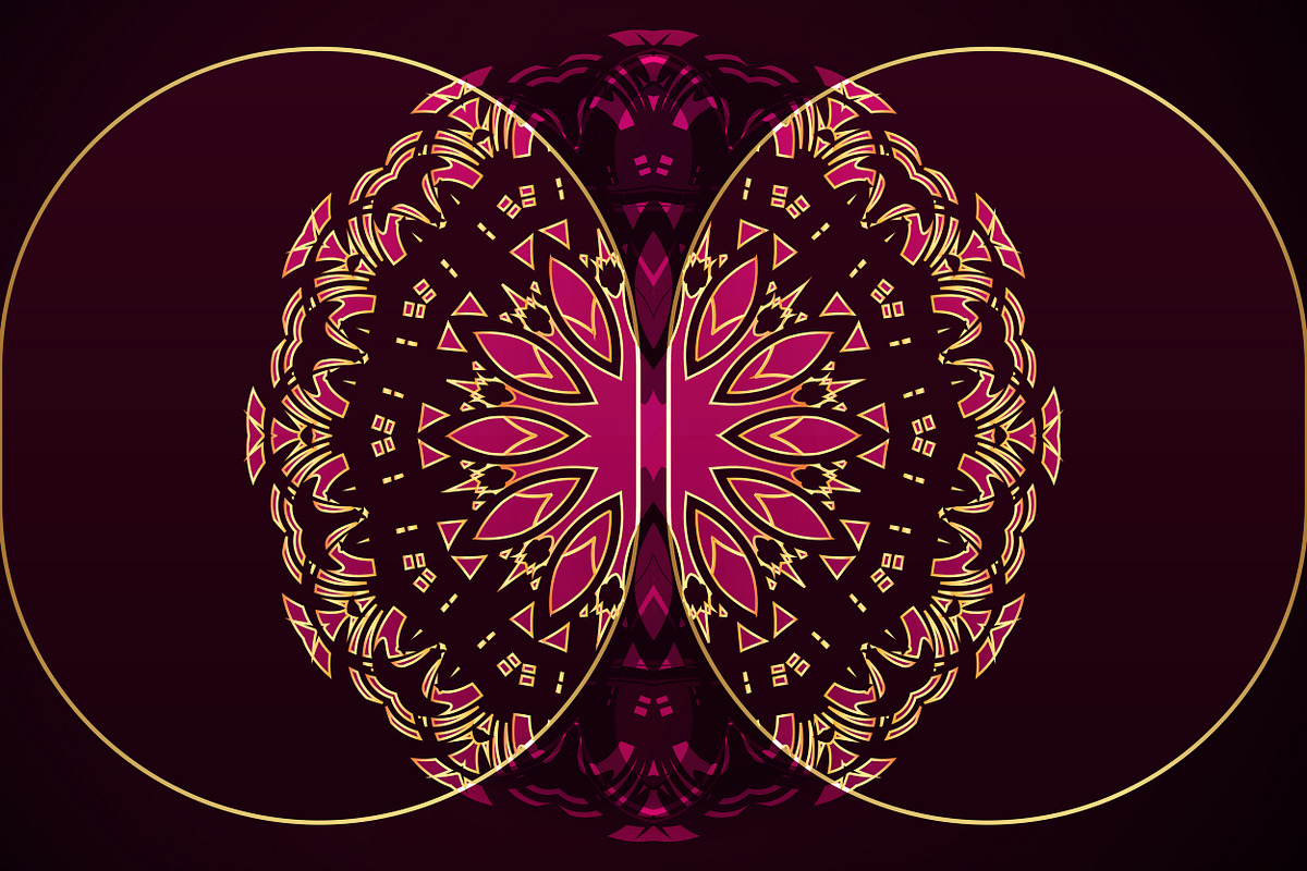 Mandala Oriental Floral art Bundle, a Background Graphic by NJ Himel (Photo 22 of 97)