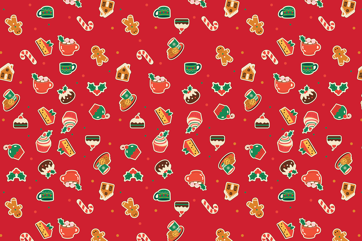Festive Holiday Pattern Collection, an Illustration by Threestudio (Photo 1 of 5)