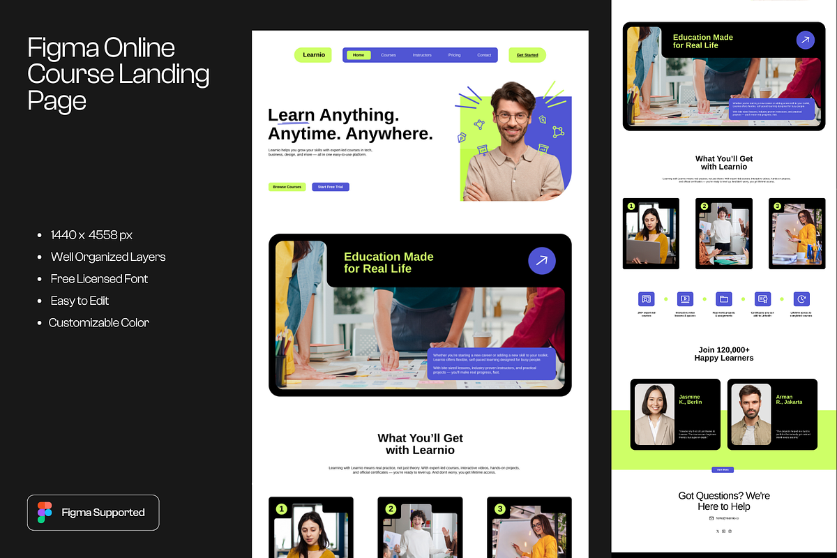 Figma Online Course Landing Page