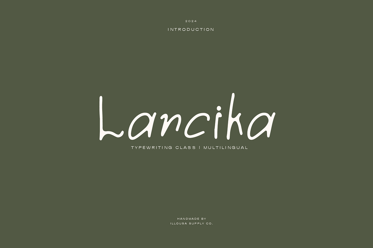Lancika | Minimal Handwritten Font, a Handwritten Font by Illousa (Photo 1 of 7)