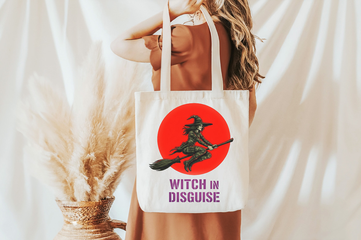 Camo Witch Halloween Sublimation, an Illustration by DreamCafeArt (Photo 3 of 6)