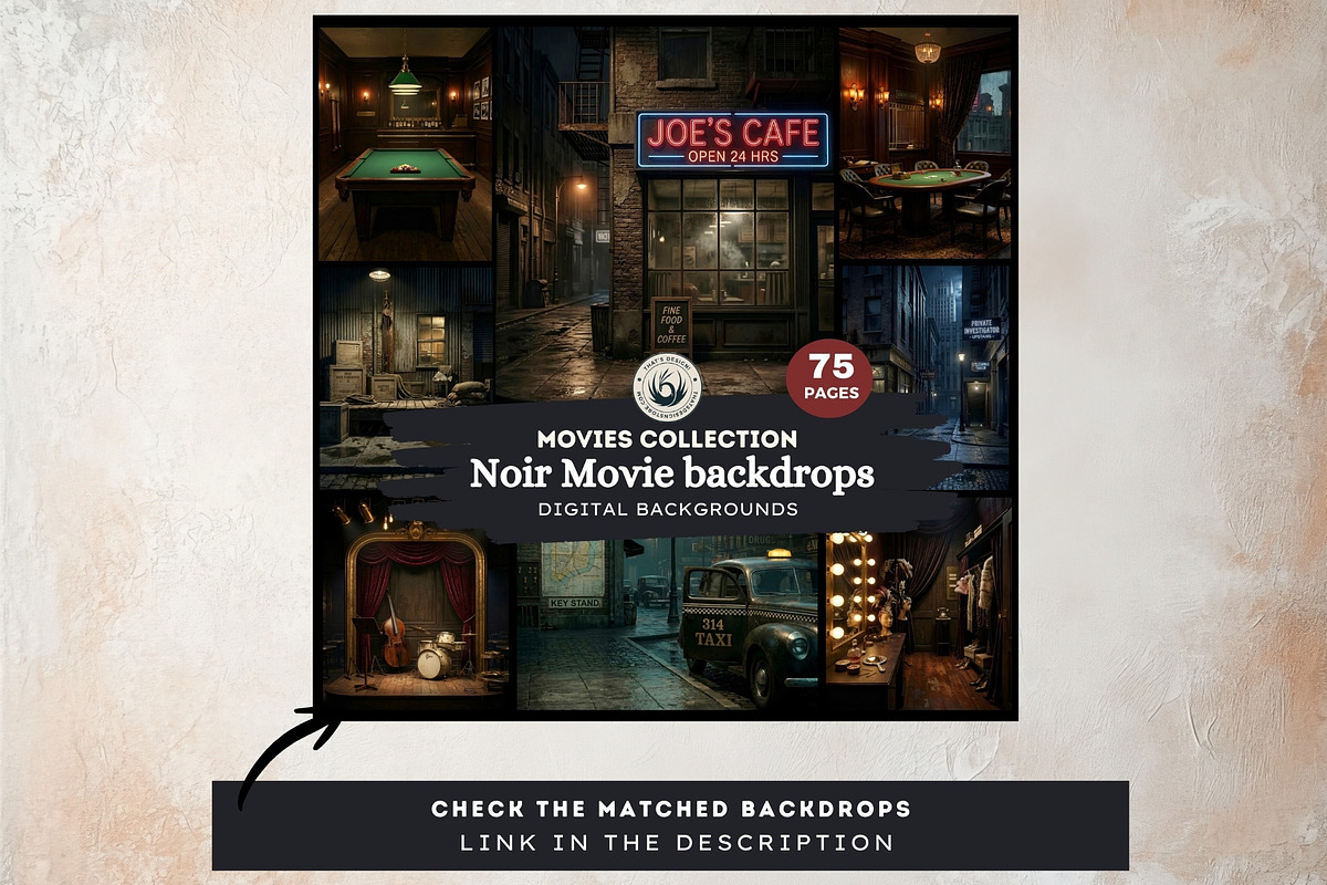Noir Movie Characters Cliparts, a Decorative Illustration by ThatsDesignArt (Photo 11 of 11)