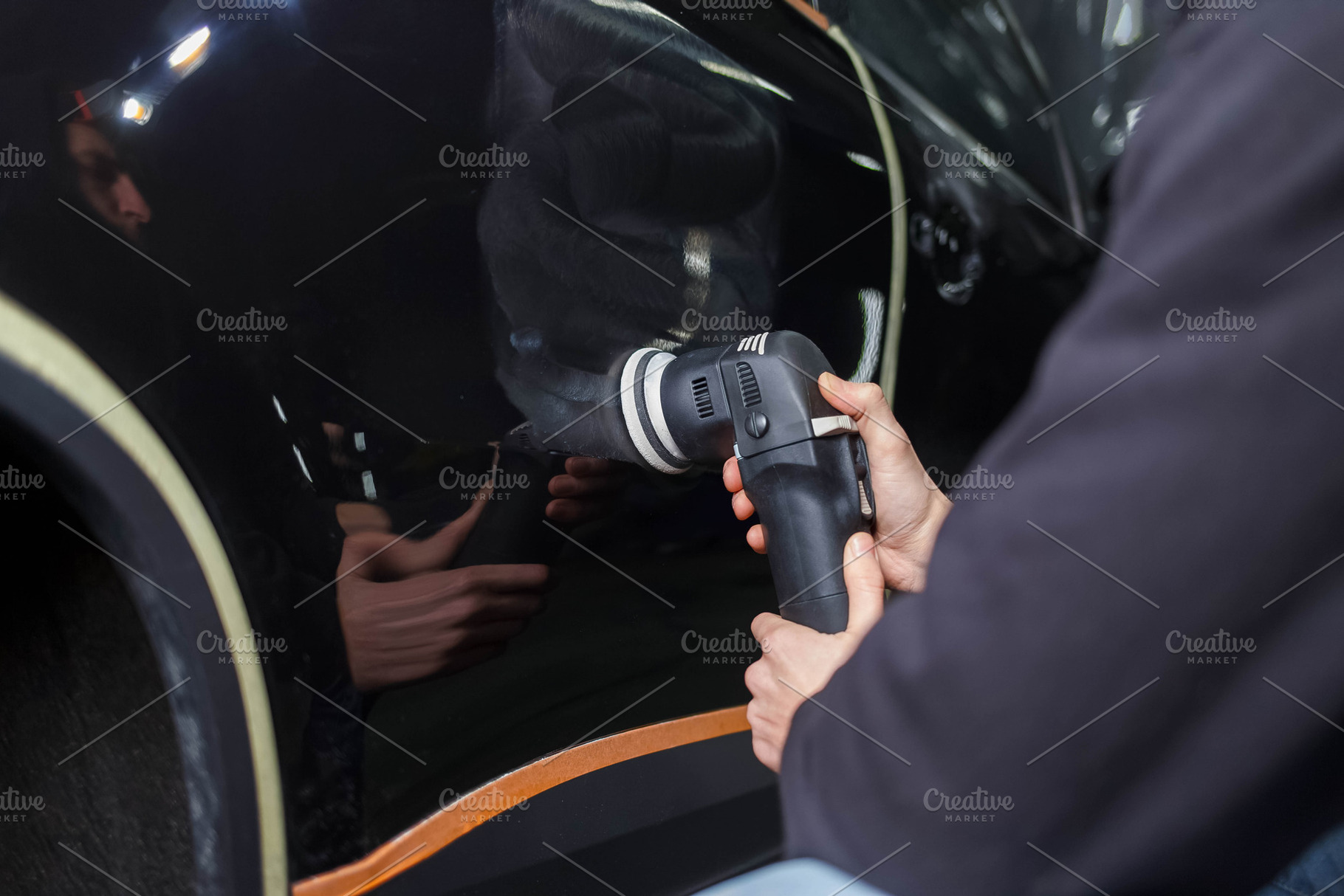 Auto polishing process. Detailing, a Photo by borodai94