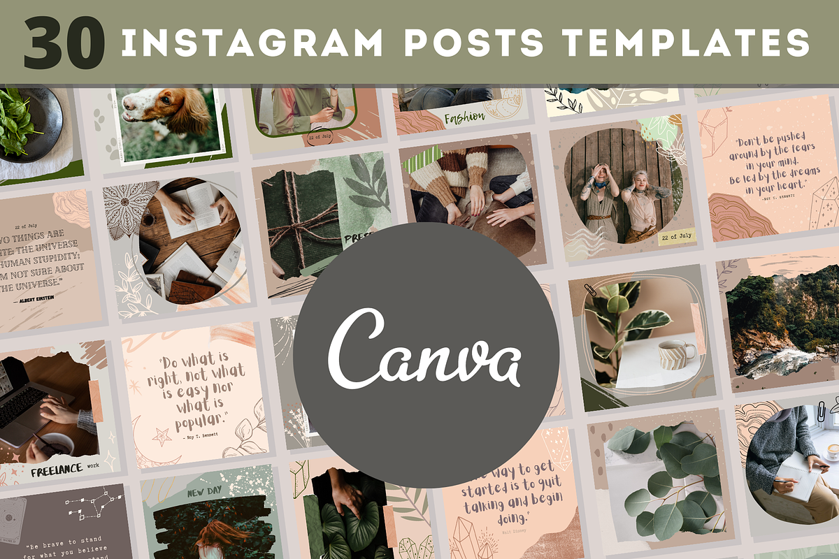 Canva Instagram Templates, a Social Media Template by NViolet (Photo 1 of 5)