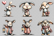 Whimsical Bunny Easter Clipart Bundl, an Illustration by Sublimation Artist (Thumbnail 3 of 7)