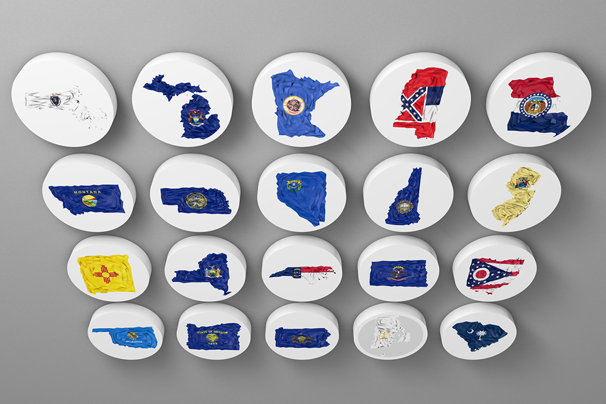 50 Low Poly USA Maps, a Graphic by Lukino (Photo 5 of 6)