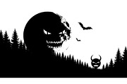 Dark Halloween Forest Design, a Graphic by BIPLOB EXPERT (Thumbnail 2 of 13)