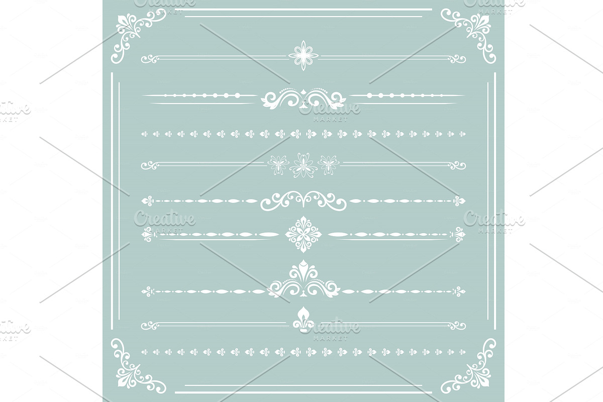 Set of Horizontal Patterns, a Decorative Illustration by FineArtStudio