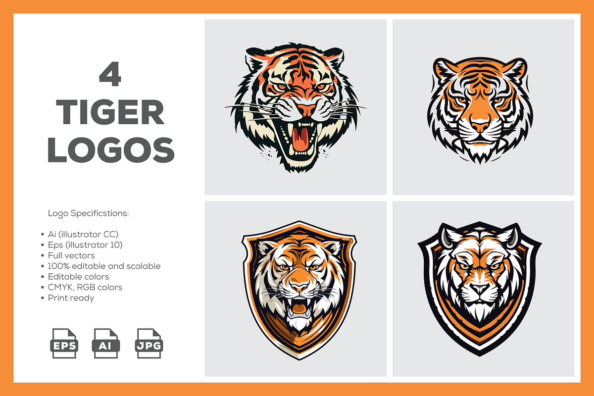Tiger Logo, a Branding & Logo Template by Xoovion