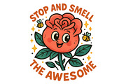 Stop and Smell the Awesome Wall Art, a Background Graphic by LaseredNinja (Thumbnail 1 of 7)