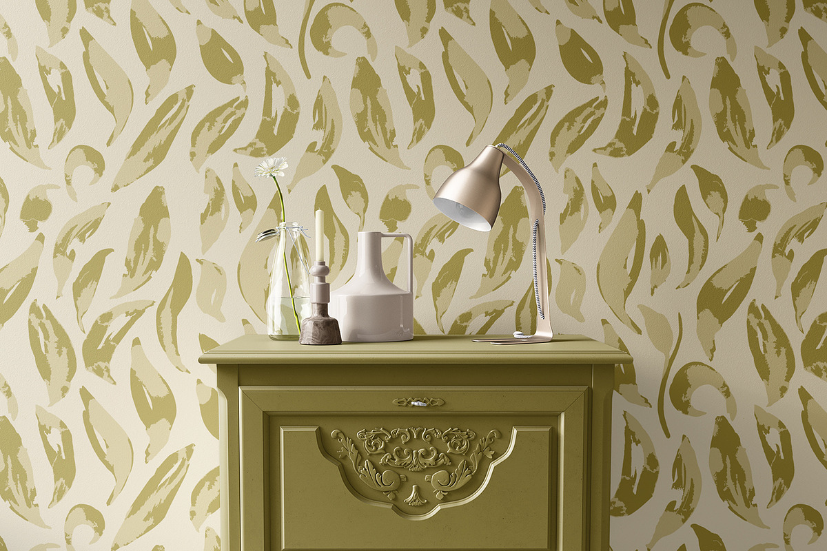 Summer Green Painted Leaves, a Pattern Graphic by MalyskaStudio (Photo 13 of 13)
