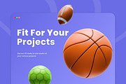 3D Sports Ball Icons, an Object 3D Model by Azam Creative (Thumbnail 4 of 5)