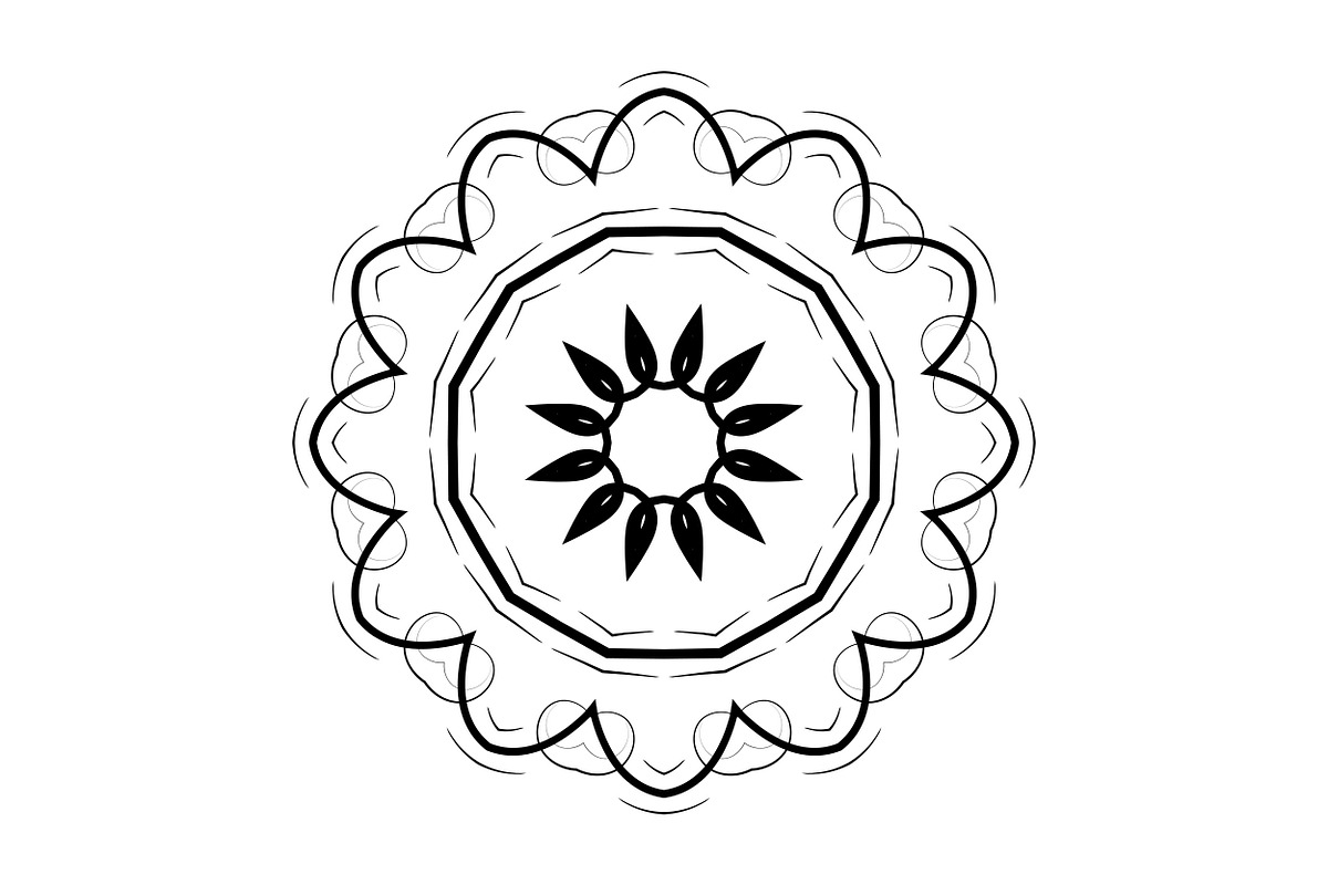 Elegant Mandala Line Art Collection, a Decorative Illustration by NJ Himel (Photo 72 of 101)