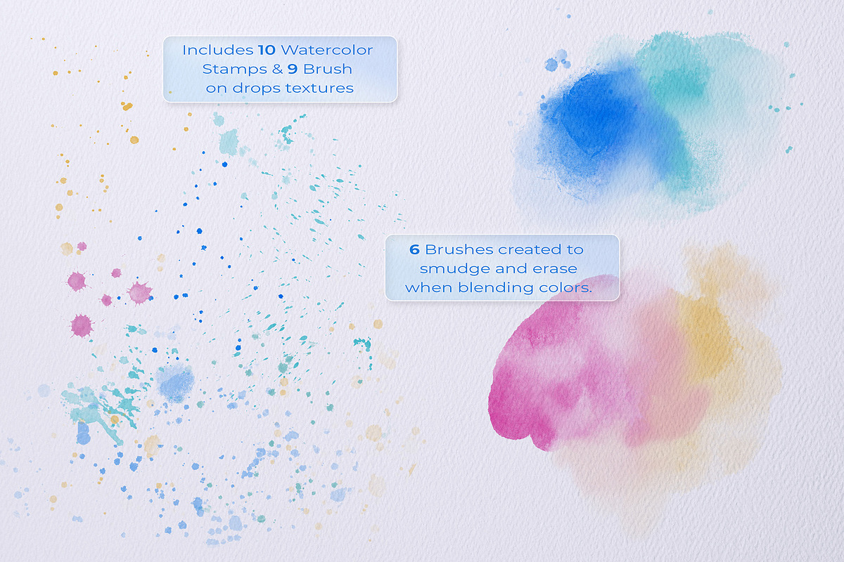 Watercolor Procreate Brush Set, a Brush Add-On by Cynlop Ink (Photo 7 of 10)