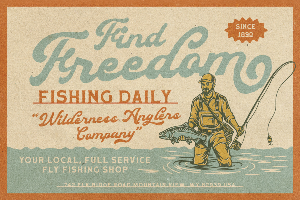 Anglers Harbor Vintage Font Duo, a Script Font by Letterhend Studio (Photo 8 of 14)