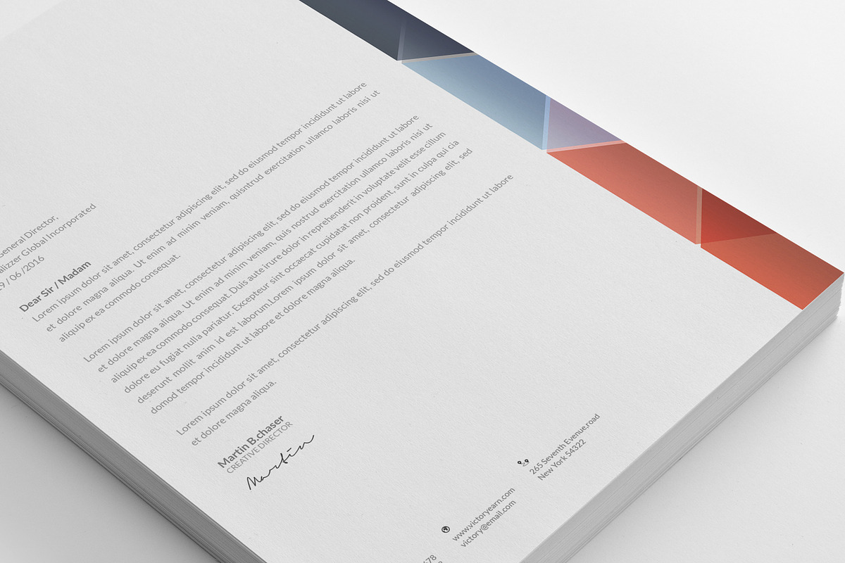kopy Corporate letterhead, a Stationery Template by Momentostudio (Photo 3 of 4)