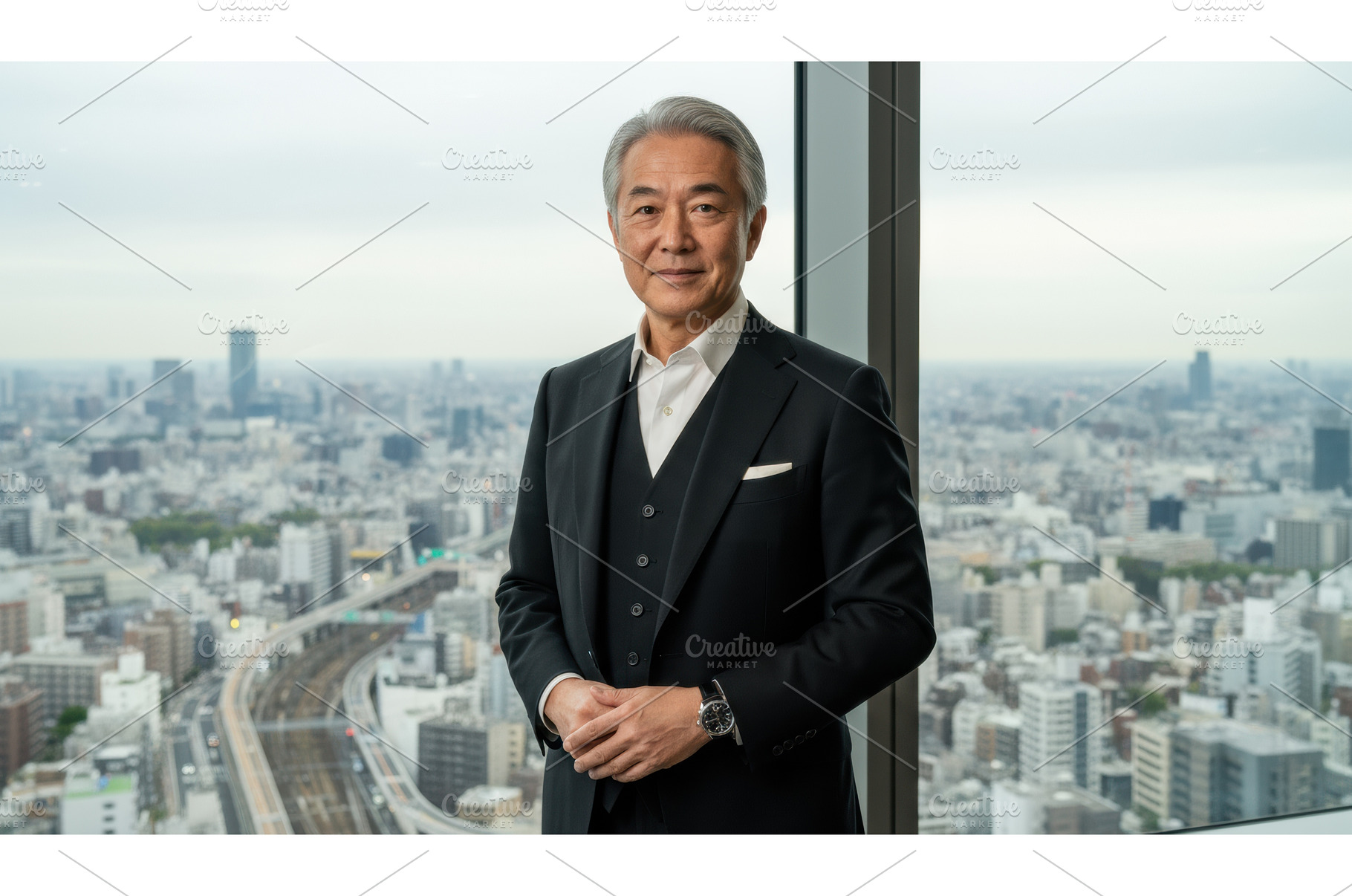 Confident businessman standing in, an Architecture Photo by Igor Tichonow