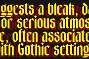 Nightwoe - Modern Blackletter, a Blackletter Font by Novitype (Thumbnail 7 of 13)