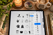 Halloween Stamps for Procreate, a Shape Add-On by Willow Paige Farms (Thumbnail 2 of 5)