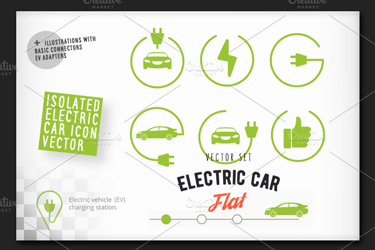 Electric car station icon, an Outline Icon by WalnutBird (Photo 1 of 3)