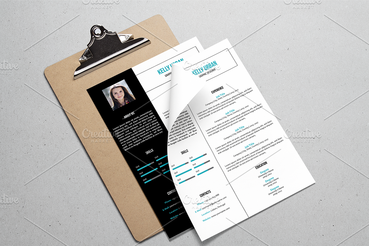 Minimalist Resume / CV - 2 Versions, a Resume Template by Outline Design (Photo 6 of 6)