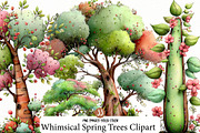 Whimsical Spring Trees Clipart, an Illustration by Designworld (Thumbnail 1 of 5)