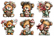 Valentine Teddy Bear Clipart Bundle, an Illustration by Daily.Designs (Thumbnail 8 of 8)