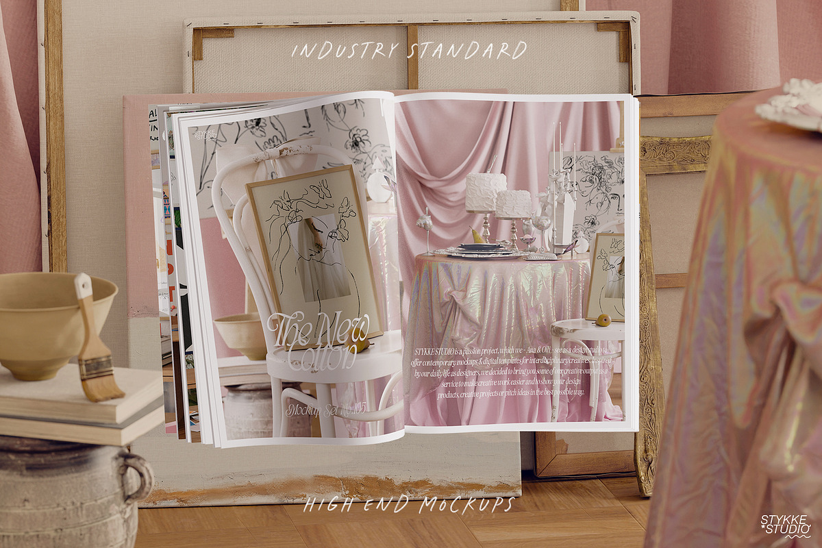 THE NEW COTTON PINK | art mockup, a Household Mockup by Stykke Studio (Photo 4 of 10)