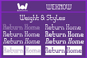 Return Home font, a Font by weknow (Thumbnail 7 of 8)