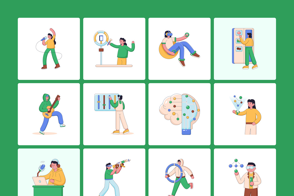 Innovation &Tech Illustration Bundle, a Technology Illustration by Creative Stall (Photo 9 of 15)