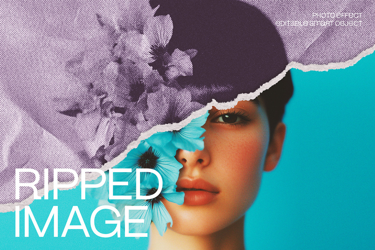 Ripped Image Photo Effect, a Layer Style Add-On by dokudokunomi
